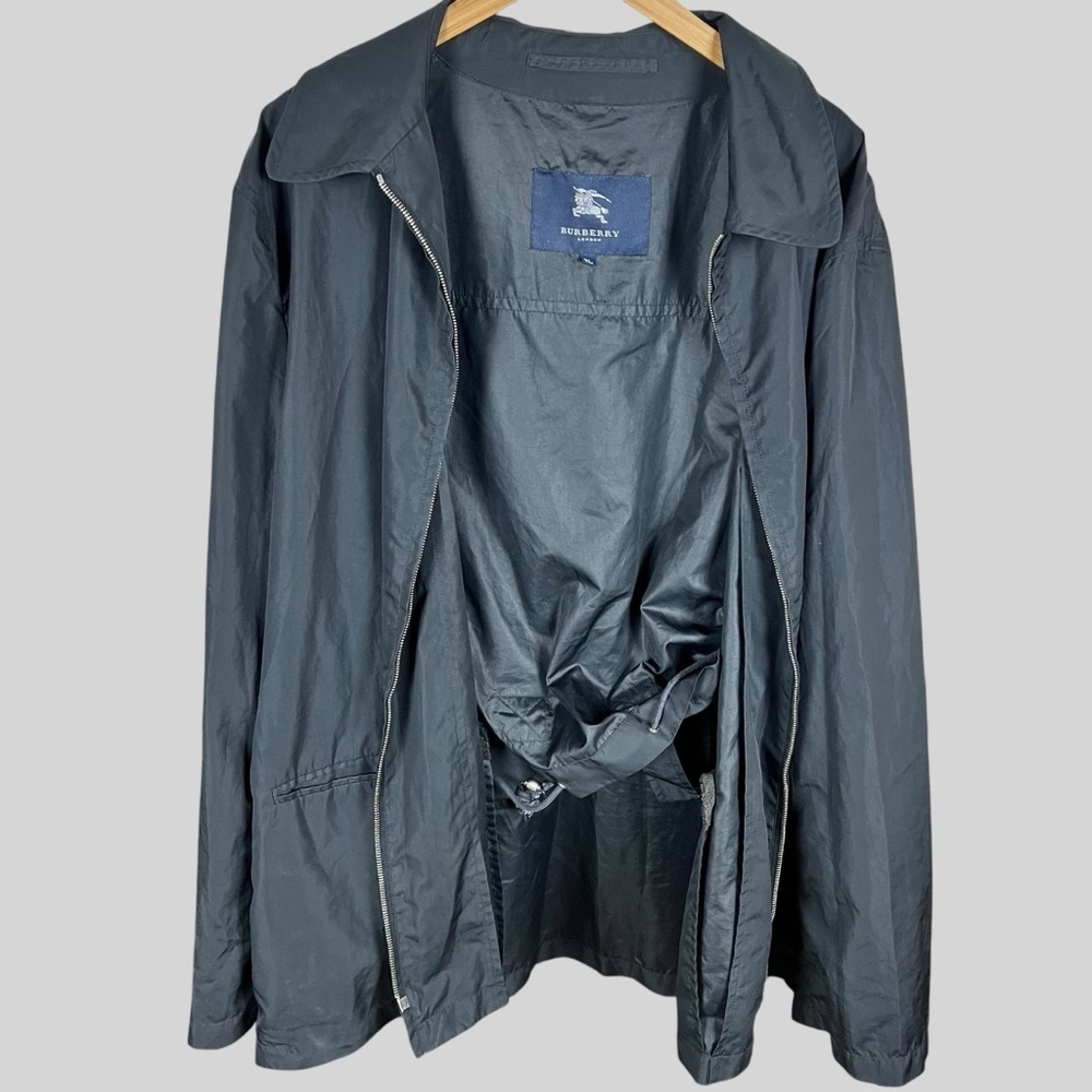 Burberry Black Packable Windbreaker Jacket.